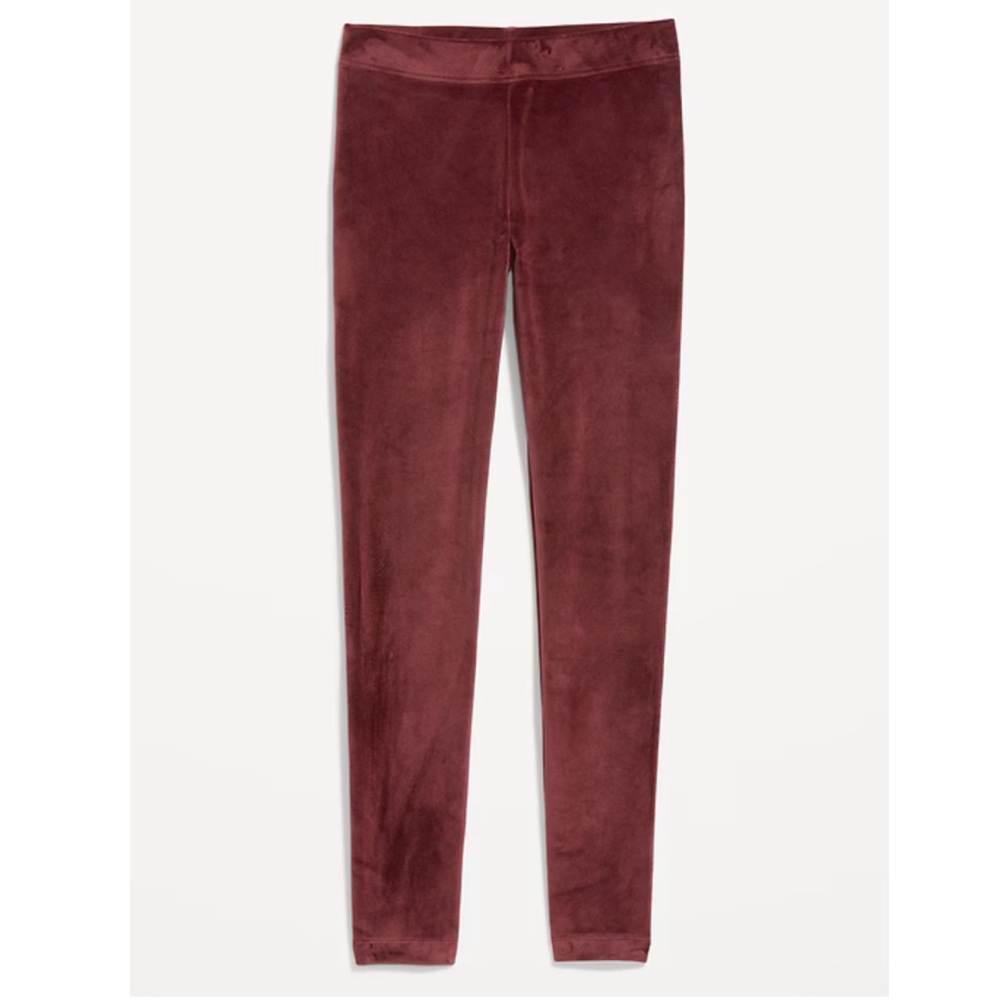 Old Navy Burgundy Velvet Leggings